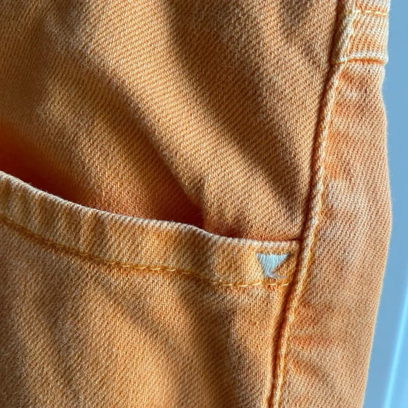 Dismero Denim Pants Made In Italy Jeans Size 33 Orange Bright Skinny Colorblock - Picture 4 of 13
